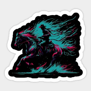 Wild Cowboy Art Sticker